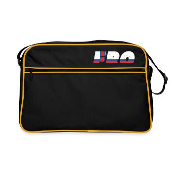 FRO Drapeau drapeau îles Féroé Scandinavie Idée de cadeau - Sac Retro - noir/or - Devant