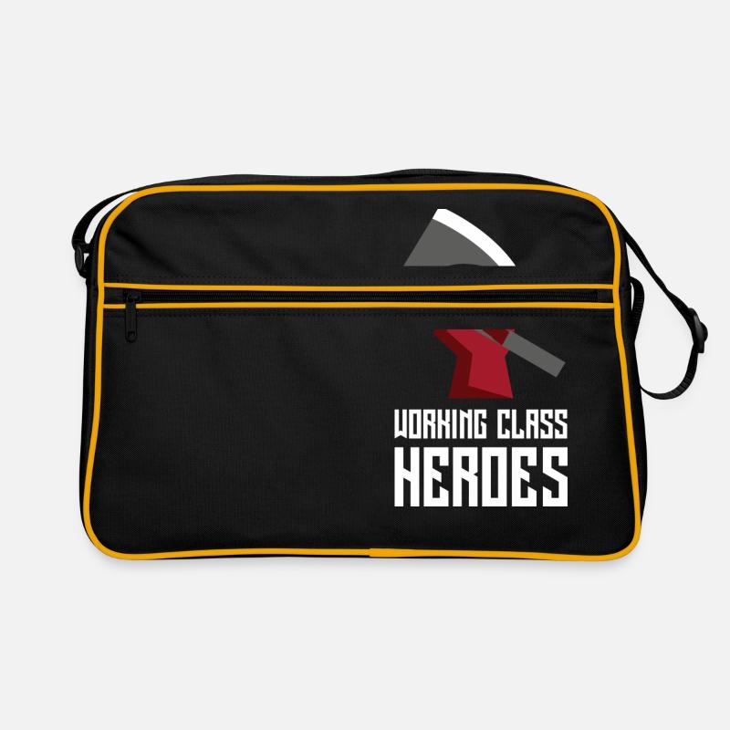 WORKING CLASS HEROES - Retro Tasche - Schwarz/Gold