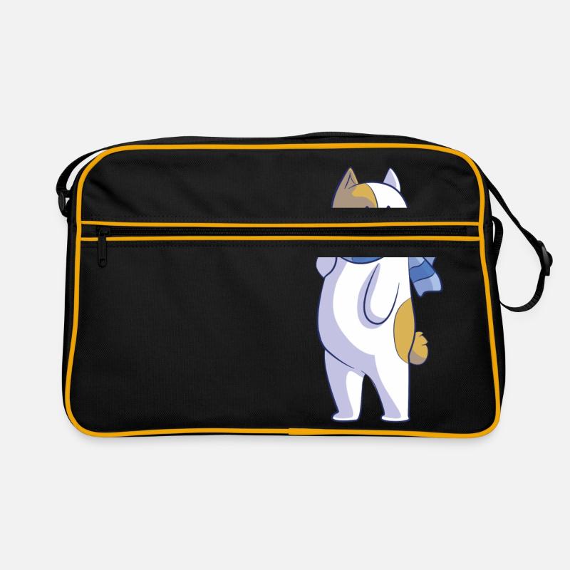 chat avec écharpe Sac Retro
