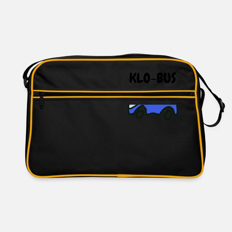 KLO-BUS - Retro Tasche - Schwarz/Gold