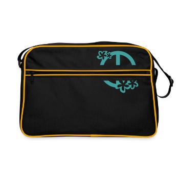 FRIEDEN UND LIEBE - Retro Tasche - Schwarz/Gold - Vorne