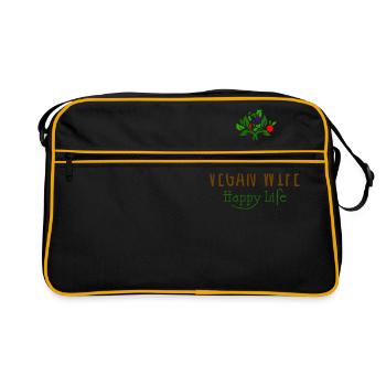 VEGAN WIFE - Retro Bag - black/gold - Front