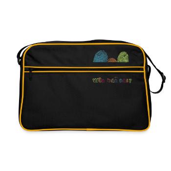 Fingerabdrücke - Wer war das? - Retro Tasche - Schwarz/Gold - Vorne
