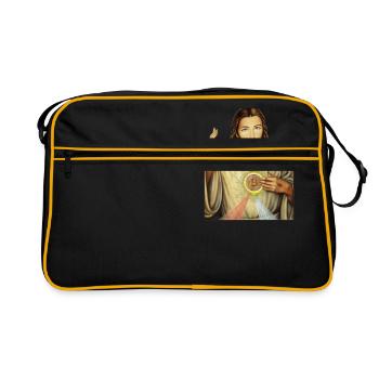 Bitcoin Jesus - Sac Retro - noir/or - Devant