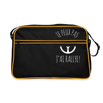 Ich kann nicht II sammeln! - Retro Tasche - Schwarz/Gold - Vorne