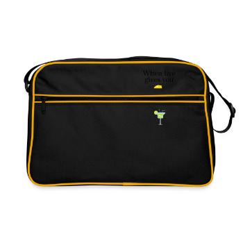 Quand le live vous donne des citrons - Sac Retro - noir/or - Devant