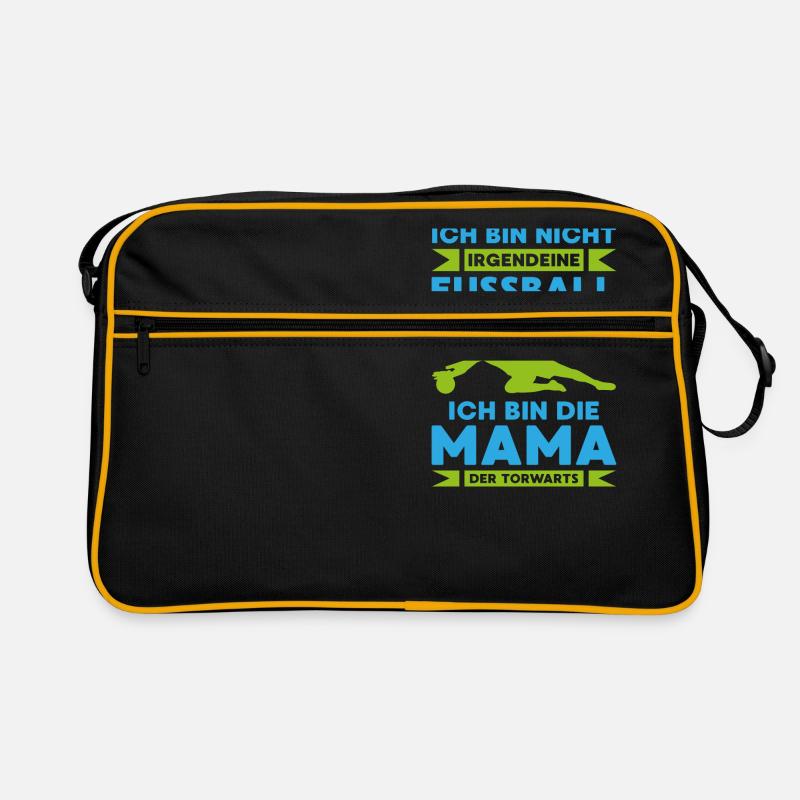 Fußball mama torwarts Sport Trainer - Retro Tasche - Schwarz/Gold