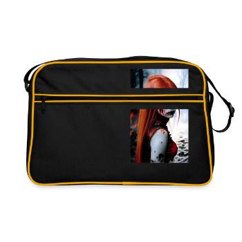 ARTWORK Redhair Girl - Sac Retro - noir/or - Devant