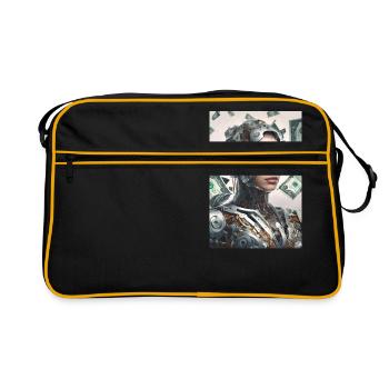 Intelligence artificielle la combinaison gagnante - Sac Retro - noir/or - Devant