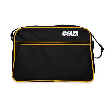 #GAZA - Retro Tasche - Schwarz/Gold - Vorne