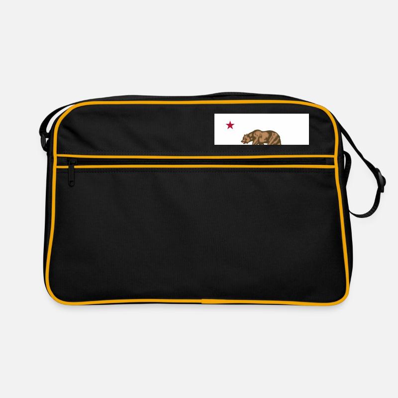Flagge von Kalifornien Retro Tasche