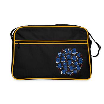 Happy Numbers (Mathe) - Retro Tasche - Schwarz/Gold - Vorne