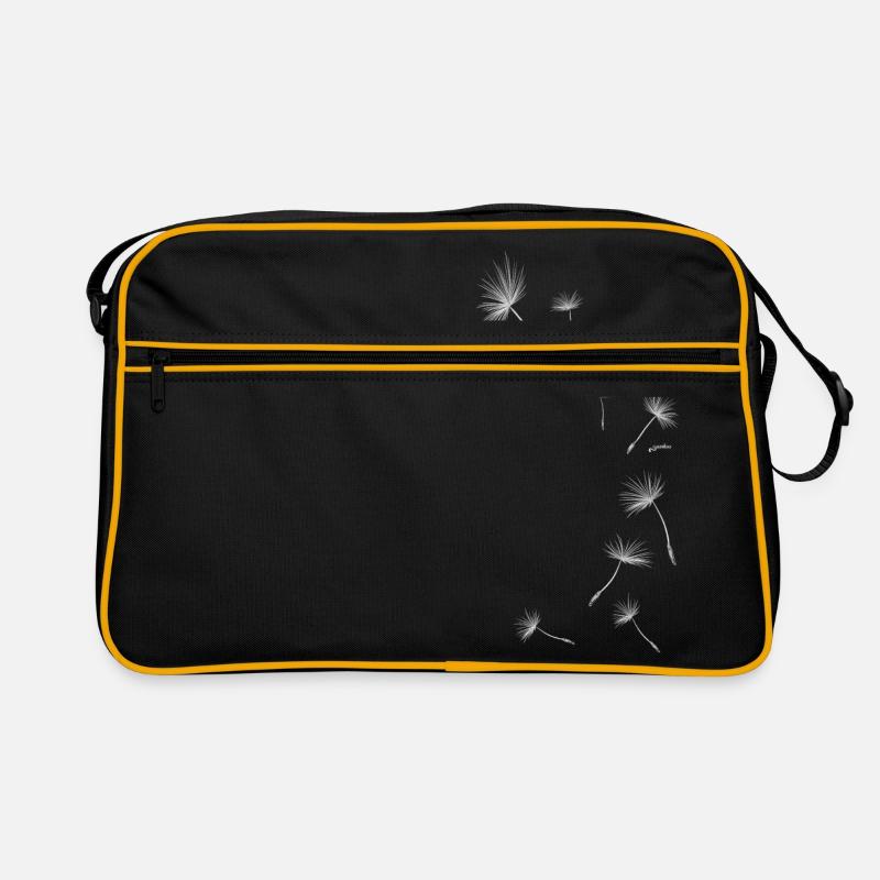Pusteblume Design 1 - Retro Tasche - Schwarz/Gold