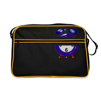 alarm clock - Retro Bag - black/gold - Front