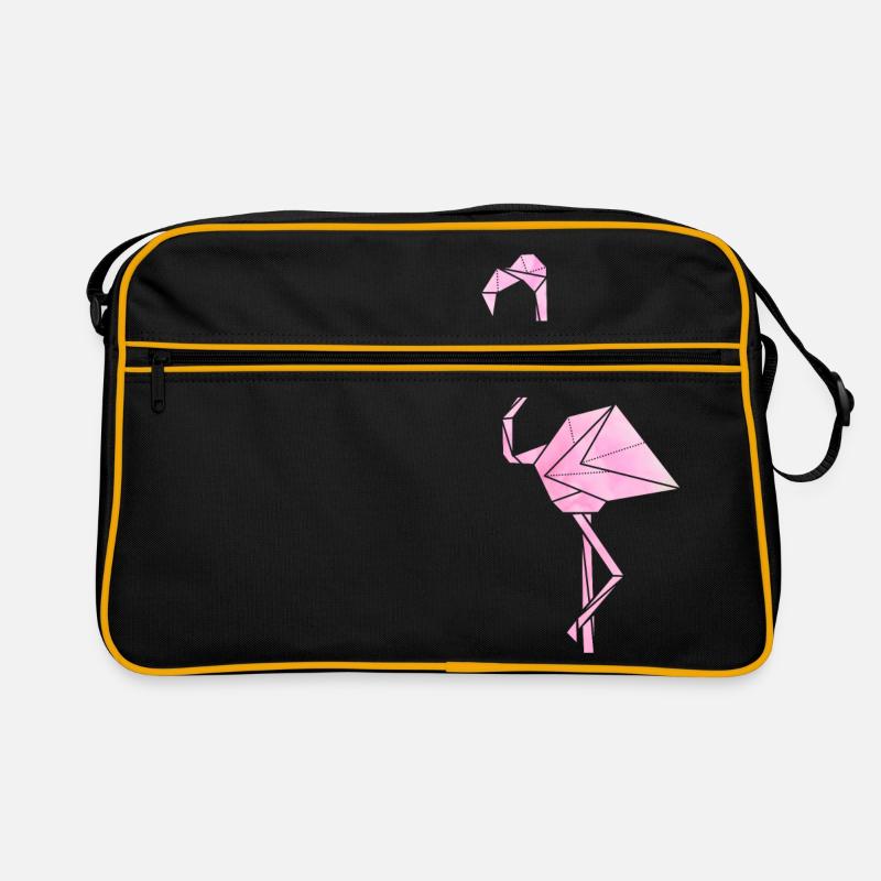 flamingo - Retro Tasche - Schwarz/Gold