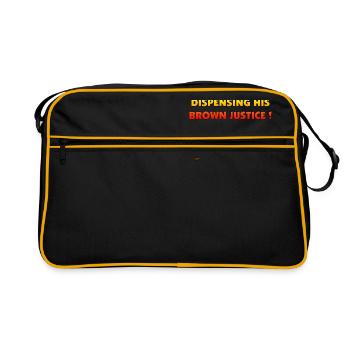 Flying Bum (diagonal) - avec texte - Sac Retro - noir/or - Devant