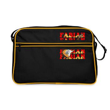 Fabien - Sac Retro - noir/or - Devant