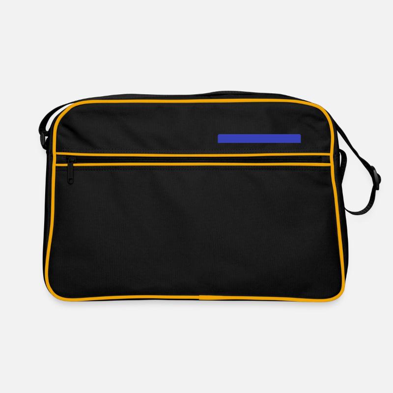 Blauer Streifen - Retro Tasche - Schwarz/Gold