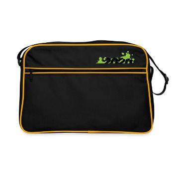 2020 Corona Covid19 Statement ich war dabei Spruch - Retro Tasche - Schwarz/Gold - Vorne