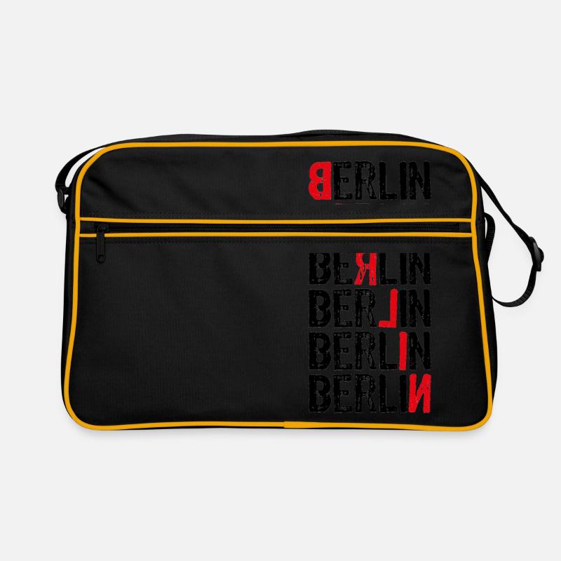 Berlin - Retro Tasche - Schwarz/Gold