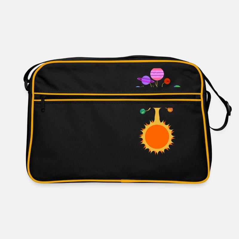 Solar System Tree - Retro Bag - black/gold