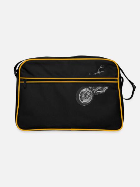 moto - Sac Retro - noir/or - Devant