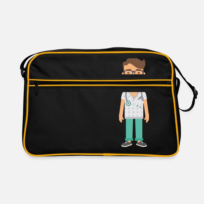 Doktor - Retro Tasche - Schwarz/Gold