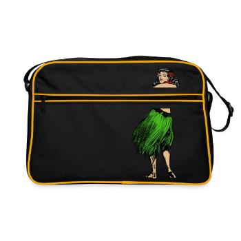 ballerina ballett dance dancer tanz taenzer yoga40 - Retro Tasche - Schwarz/Gold - Vorne