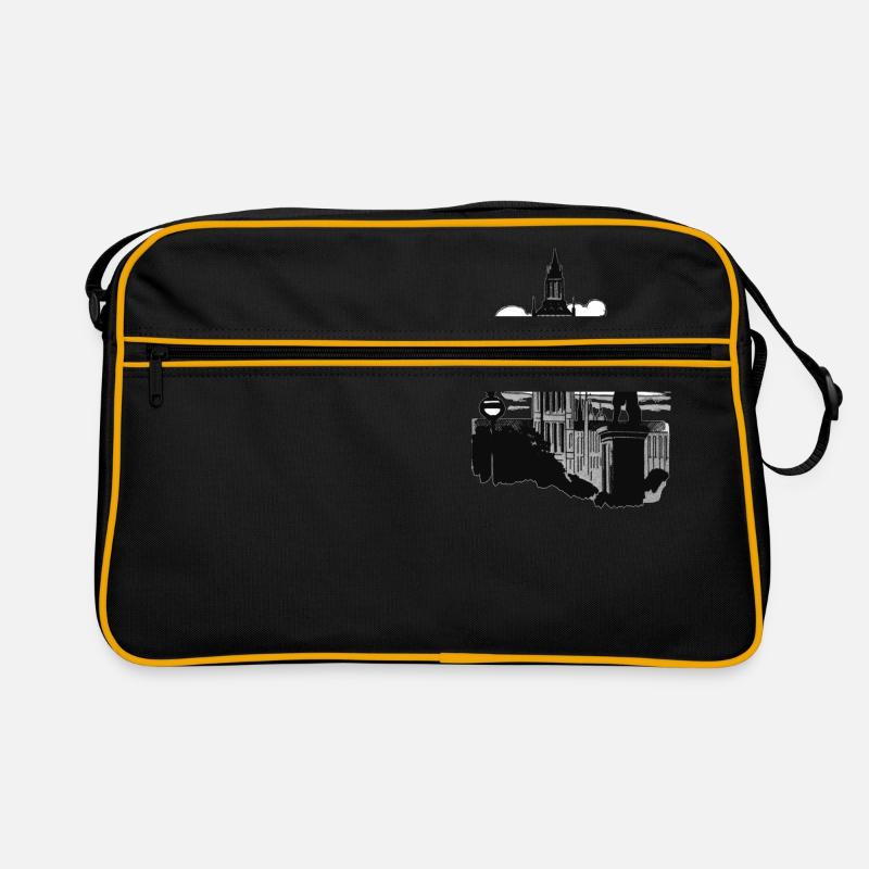 Big Ben - Retro Tasche - Schwarz/Gold