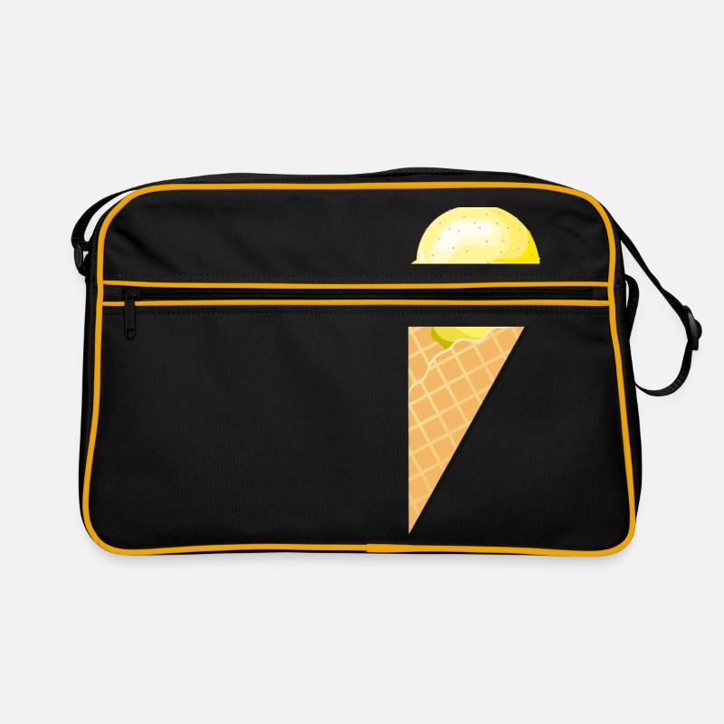 Kugel Vanille Eis Geschenk Idee Retro Tasche