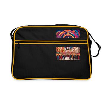Münchner Festfarben - Retro Tasche - Schwarz/Gold - Vorne