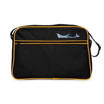 Delfin - Retro Tasche - Schwarz/Gold - Vorne