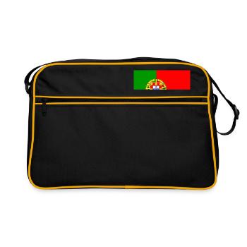 Flagge Portugal - Retro Tasche - Schwarz/Gold - Vorne