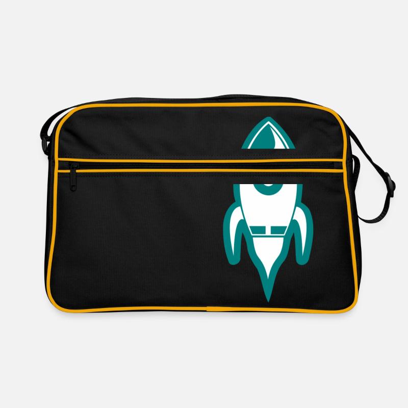 Rocket Rocket Space Shuttle UFO Spacecraft Moon Retro Bag
