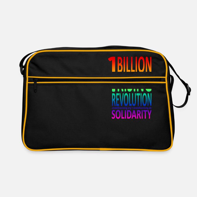 OneBillionRising Rainbow - Retro Tasche - Schwarz/Gold