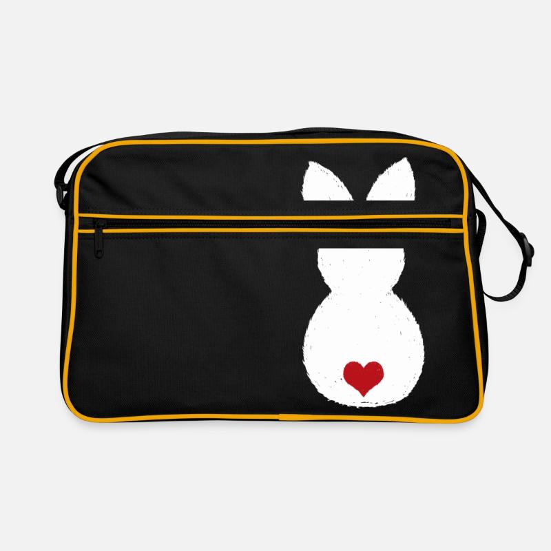 Lapin avec pompon coeur / Lapin de Pâques Lapin de Pâques Sac Retro
