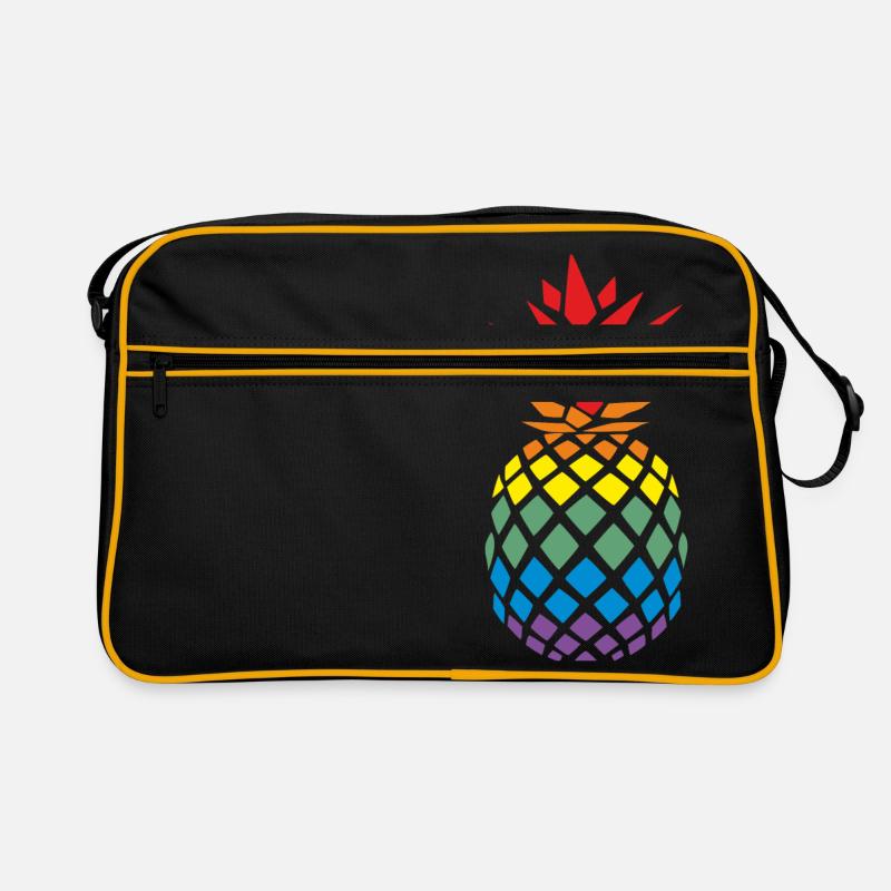 Einfach gute Ananas - Retro Tasche - Schwarz/Gold