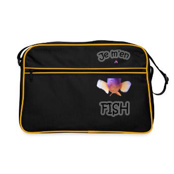 Je m'en Fish - Sac Retro - noir/or - Devant