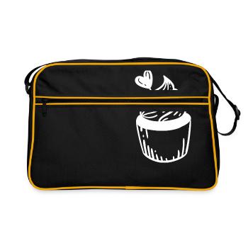 Torte - Retro Tasche - Schwarz/Gold - Vorne