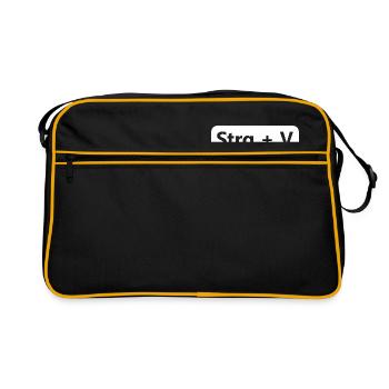 Ctrl C Ctrl V tshirt Funny partner look shirt - Retro Bag - black/gold - Front