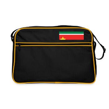 T-shirt drapeau guadeloupe - Sac Retro - noir/or - Devant