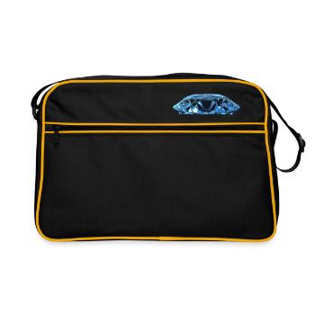 Diamond jewel mineral gem jewelry - Retro Bag - black/gold - Front