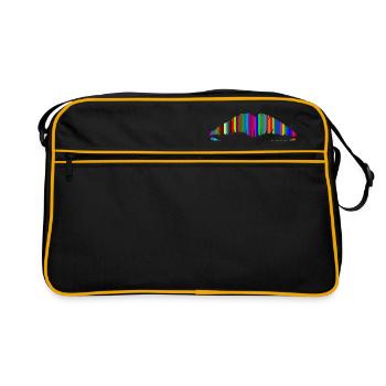 Bisous et lèvres colorées - Sac Retro - noir/or - Devant