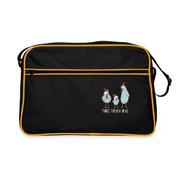 Trois french Hens Noël Chant de Noël - Sac Retro - noir/or - Devant