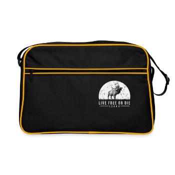 Live Free or Die Idaho Hiking - Retro Bag - black/gold - Front
