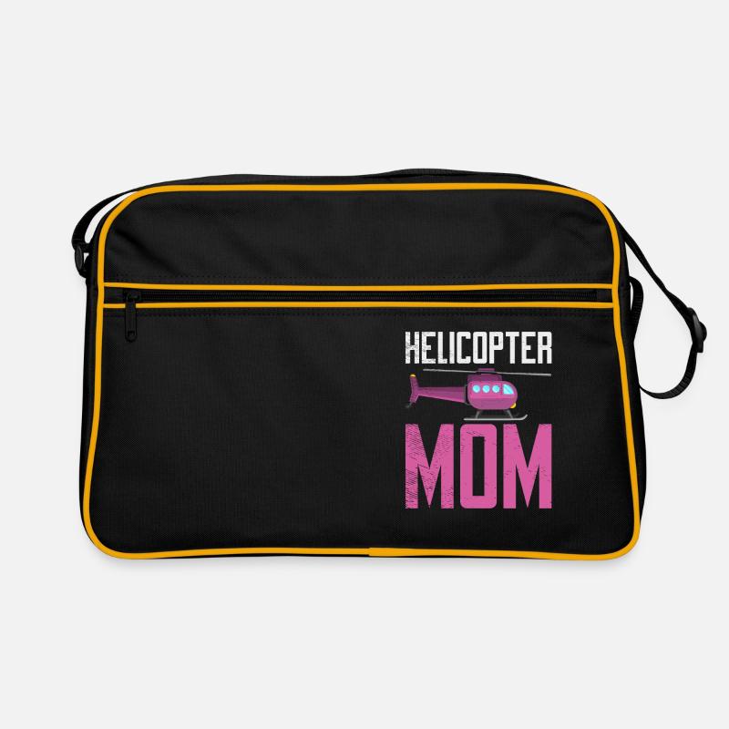 Helikopter Mama Kinder Mutter Eltern Retro Tasche