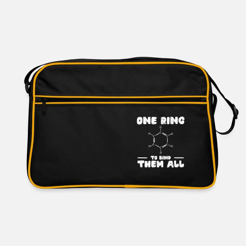 Chemistry Benzene Ring Molecule Bond - Retro Bag - black/gold
