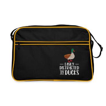 Facilement distrait par les canards Canard en caoutchouc Canard - Sac Retro - noir/or - Devant