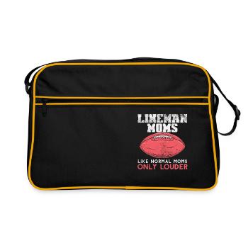 Les mamans de ligne aiment le football américain normal - Sac Retro - noir/or - Devant