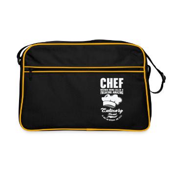 Chef Beast Culinary Art Cooking Baking Meals - Retro Bag - black/gold - Front